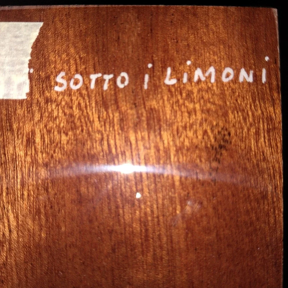 A Gargiulo Italian Wood Marquetry Plaque Sotto I Limoni Cats Mediterranean Art